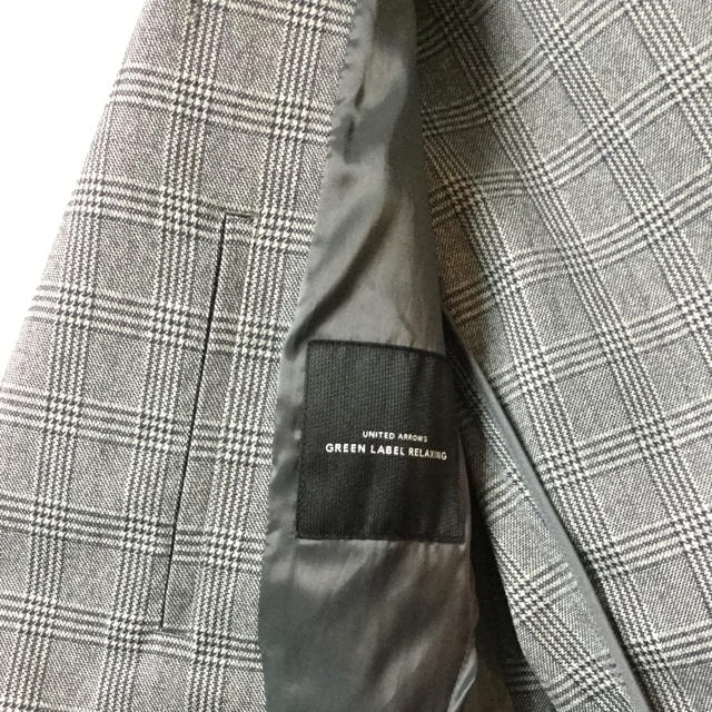 UNITED ARROWS green label relaxing(ユナイテッドアローズグリーンレーベルリラクシング)の【美品】チェック柄 テーラードジャケット 大幅値下げ 8000→5000 メンズのスーツ(スーツジャケット)の商品写真