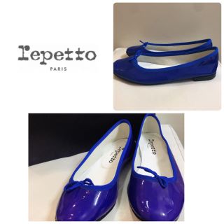 レペット(repetto)のrepetto ブルーエナメル  バレエパンプス(ハイヒール/パンプス)