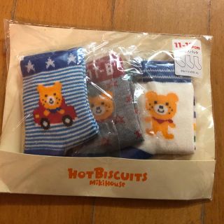 ホットビスケッツ(HOT BISCUITS)のミキハウス ソックス 3枚パック 靴下 新品(靴下/タイツ)