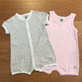 プチバトー(PETIT BATEAU)の半袖・タンクトップ ロンパースセット【プチバトー】(ロンパース)