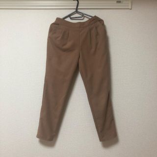 テーパードパンツ パンツ ボトム ブラウン ベージュ 茶 (クロップドパンツ)