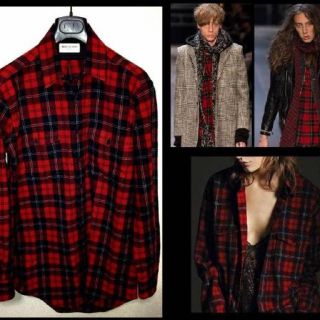 サンローラン(Saint Laurent)の名作‼️サンローランパリ 13-14AW チェックシャツ(シャツ)