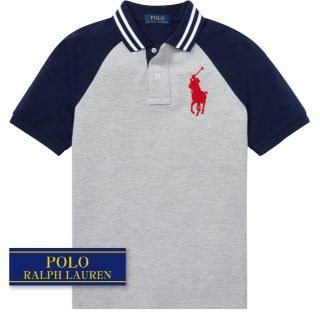 ラルフローレン(Ralph Lauren)の☆新品☆170 ラルフローレン コットンメッシュポロシャツ グレー 4750 (Tシャツ/カットソー)