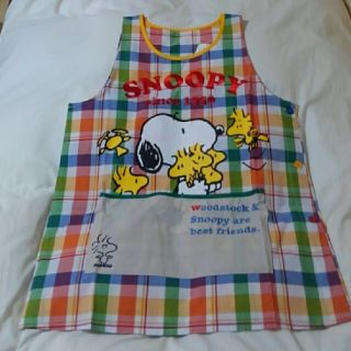 スヌーピー(SNOOPY)のスヌーピー　エプロン　新品未使用　イエロー(その他)