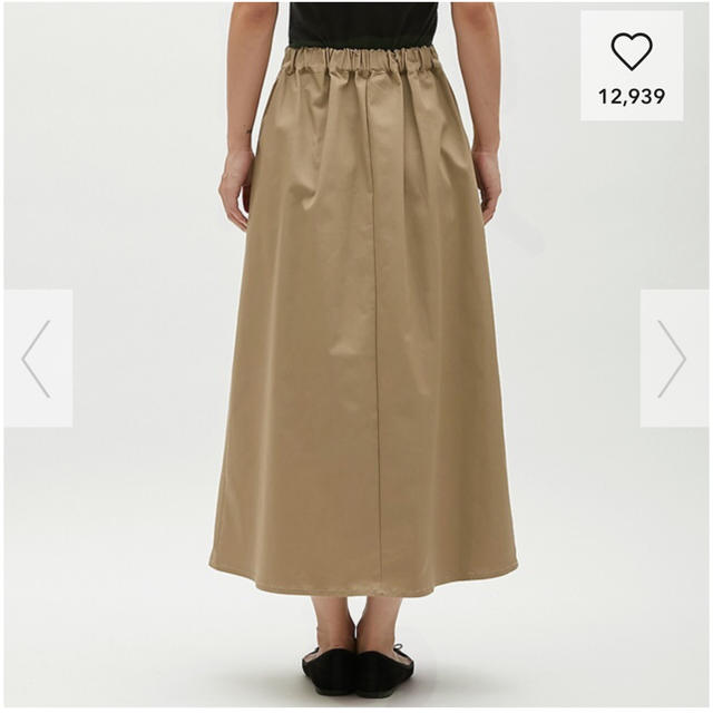 GU(ジーユー)のGU ジーユー チノマキシスカート Lサイズ ベージュ レディースのスカート(ロングスカート)の商品写真