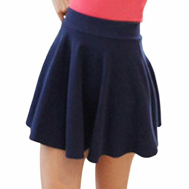 フレアミニスカート　フリーサイズ　ネイビー レディースのスカート(ミニスカート)の商品写真