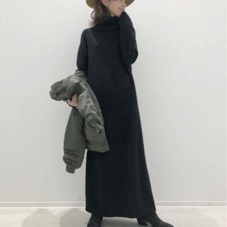 【美品】アパルトモン RIB KNIT ロングワンピース