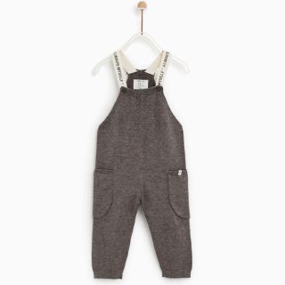 ザラキッズ(ZARA KIDS)のザラ ベビー テキスト入りストラップ オーバーオール(パンツ)