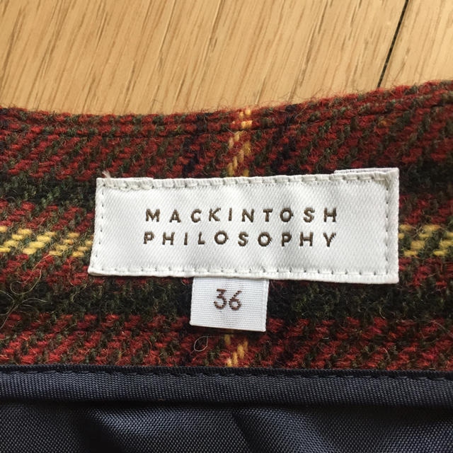 MACKINTOSH PHILOSOPHY(マッキントッシュフィロソフィー)の美品！MACKINTOSH PHILOSOPHY チェックスカート レディースのスカート(ひざ丈スカート)の商品写真