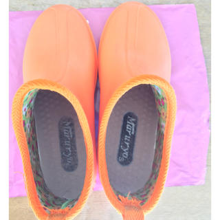 オレンジの長靴   S(レインブーツ/長靴)