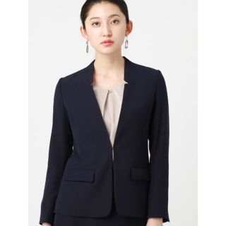 スーツカンパニー(THE SUIT COMPANY)のmika様専用❣️今期新品ホワイト ザ スーツカンパニー⭐️Vカラージャケット(ノーカラージャケット)