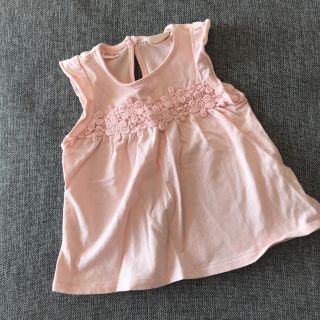 ザラキッズ(ZARA KIDS)のZARA ベイビー ピンクカットソー80(Ｔシャツ)