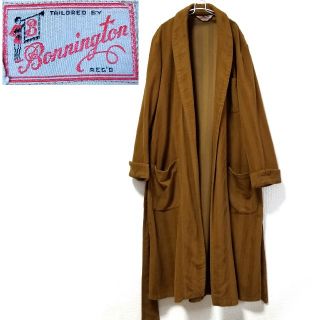 60s vintage!!! Bonnington ショールカラーガウン (ステンカラーコート)