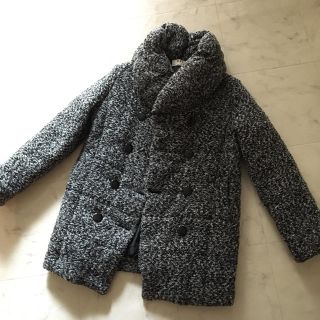 マウジー(moussy)のモコモコ 中綿 ダウン コート GAL 襟 大 グレー サイズ Ｌ 美品(ダウンコート)