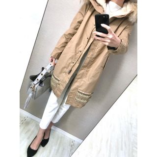 グレースコンチネンタル(GRACE CONTINENTAL)の【美品】定価91,800円♡グレースコンチネンタル♡サイズ36 ビジューつき(モッズコート)