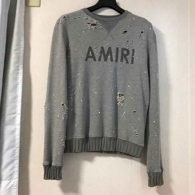 約100000円サイズAmiri logo shotgun sweat shirt