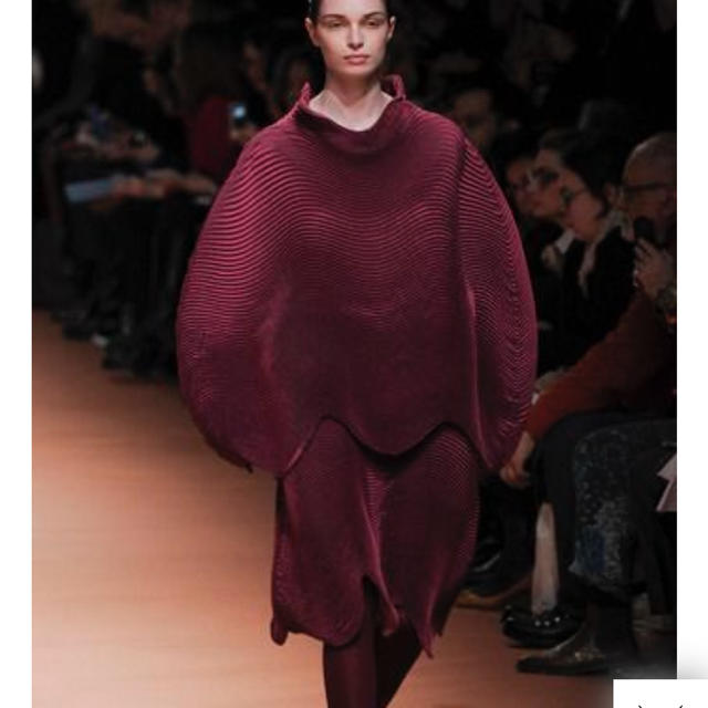 ISSEY MIYAKE(イッセイミヤケ)のイッセイミヤケ 2014〜15AW 森の鼓動 ボレロストールトップス 美品 レディースのトップス(ボレロ)の商品写真