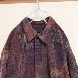 古着 vintage ヴィンテージ とろみ 柄シャツ(シャツ)