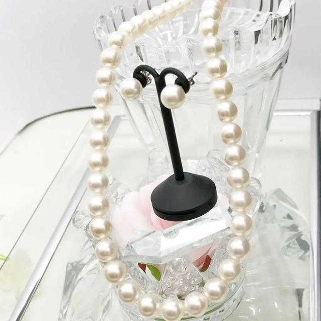 最高品質 花珠真珠 約8〜8.5mm ネックレス ピアス セット18-6523