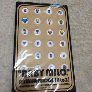 アベイシングエイプ(A BATHING APE)のbaby milo 缶バッジ animal エイプ(ノベルティグッズ)