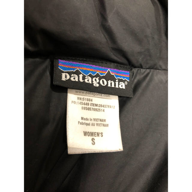 patagonia(パタゴニア)のパタゴニア Patagonia ダウンコート ダウンジャケット M〜L 位 黒 レディースのジャケット/アウター(ダウンコート)の商品写真