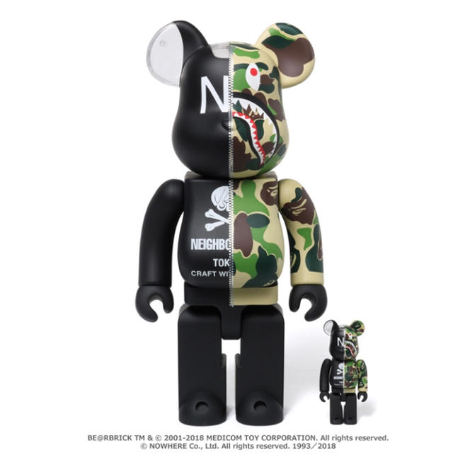 A BATHING APE(アベイシングエイプ)のCore i9様専用 BAPE × NBHD BE@RBRICK 100 400 エンタメ/ホビーのフィギュア(その他)の商品写真