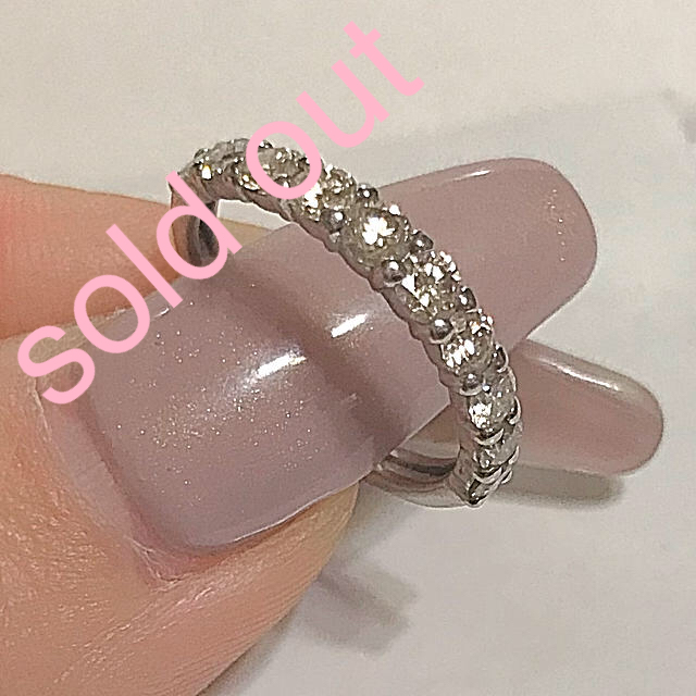 本店は ダイヤモンド ハーフ エタニティ リング pt900 ☆sold out