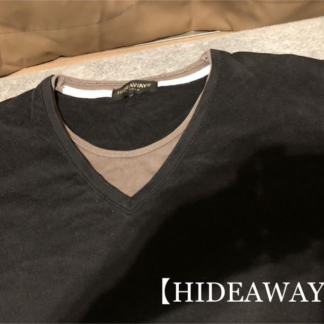 HIDEAWAY(ハイダウェイ)の【HIDEAWAYS】Vネックカットソー メンズのトップス(Tシャツ/カットソー(七分/長袖))の商品写真