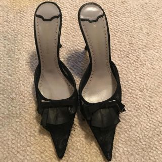 ナインウエスト(NINE WEST)のNine West Studio 黒レースミュール(ミュール)