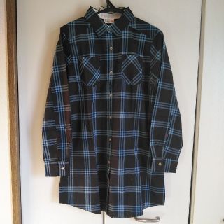 新品！チェック柄シャツワンピ160(ワンピース)