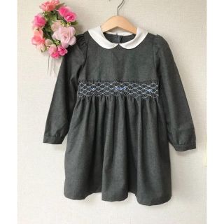 再入荷 スモッキング 刺繍 ワンピース 入学式 入学式トッカ ファミリア好き(ワンピース)