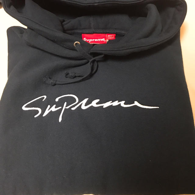 Supreme classic script hooded Navy M