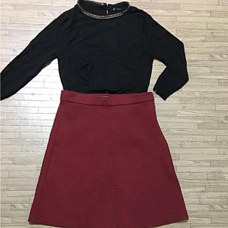 ザラ(ZARA)のZARA Aラインジップスカート(ひざ丈スカート)