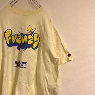 ルーニートゥーン Tweety 半袖 Tシャツ ビッグロゴ Mサイズ レモネード(Tシャツ/カットソー(半袖/袖なし))