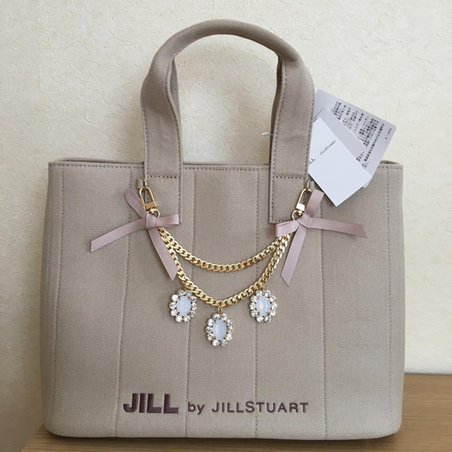 JILL BY JILLSTUART  ジュエルリボントート ベージュ 大