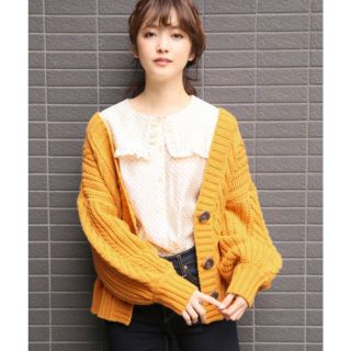 ヘザー(heather)のYUMMYKNITカーディガン(カーディガン)