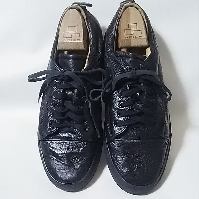 LANVIN - 海外限定!セレクトショップ取扱!GENUIO高級レザースニーカー希少モデル黒 の通販 by たつむし's shop｜ランバン