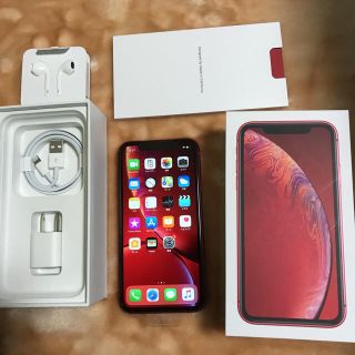 iPhone - SIMフリー iPhone XR 64GB au 赤 一括購入 新品 未使用の通販