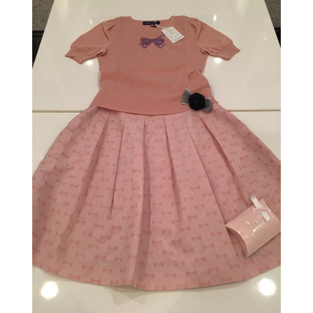 エムズグレイシーリボン🎀ニットピンク40 エムズグレイシーリボン🎀ニットピンク40