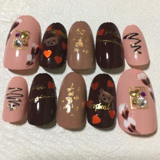 最終sale✨バレンタインネイル♡テディベアネイル