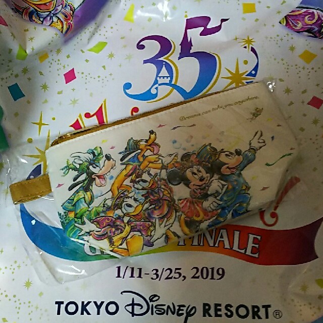 Disney(ディズニー)のディズニー ３５周年 スーベニアポーチ エンタメ/ホビーのおもちゃ/ぬいぐるみ(キャラクターグッズ)の商品写真