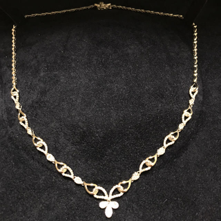 天然石 ダイヤモンド 18K ホワイトゴールド ネックレス(ネックレス)