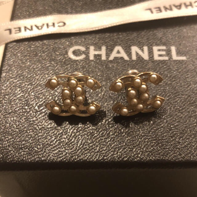 レディース確実正規 CHANEL ピアス パール