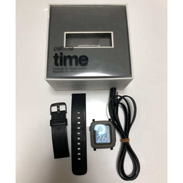 pebble time 箱無し メンズの時計(腕時計(デジタル))の商品写真