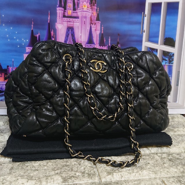 CHANEL【正規品】美品 バブルキルト シルバー金具 マトラッセ ボストン