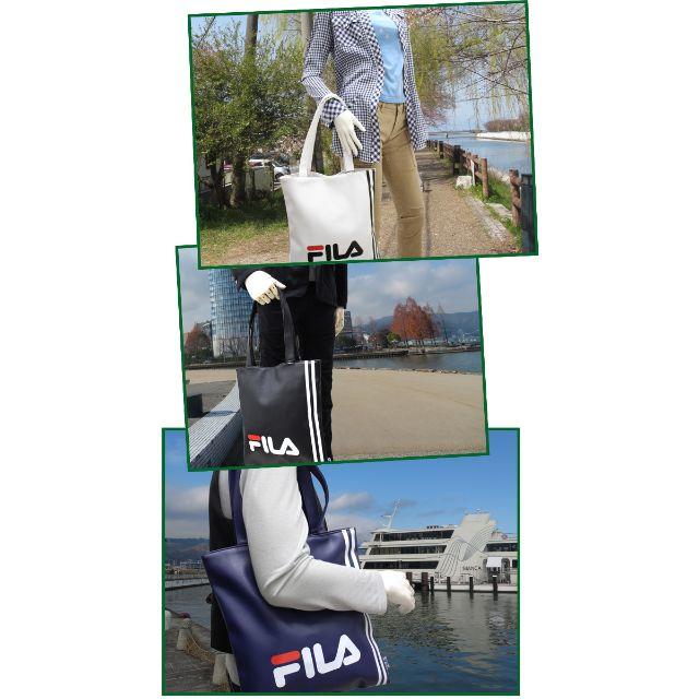FILA(フィラ)のFILA フィラ トートバッグ 合皮スポーツライン A4サイズ対応★ブラック新品 レディースのバッグ(トートバッグ)の商品写真