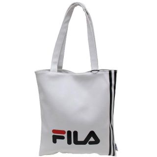 フィラ(FILA)のFILA フィラ トートバッグ 合皮スポーツライン A4サイズ対応★ホワイト新品(トートバッグ)