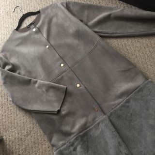 ザラ(ZARA)のZARA スエード風コート size  L(ロングコート)