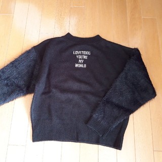 ラブトキシック(lovetoxic)のラブトキシック　新品セーター　ブラック　160cm(ニット)