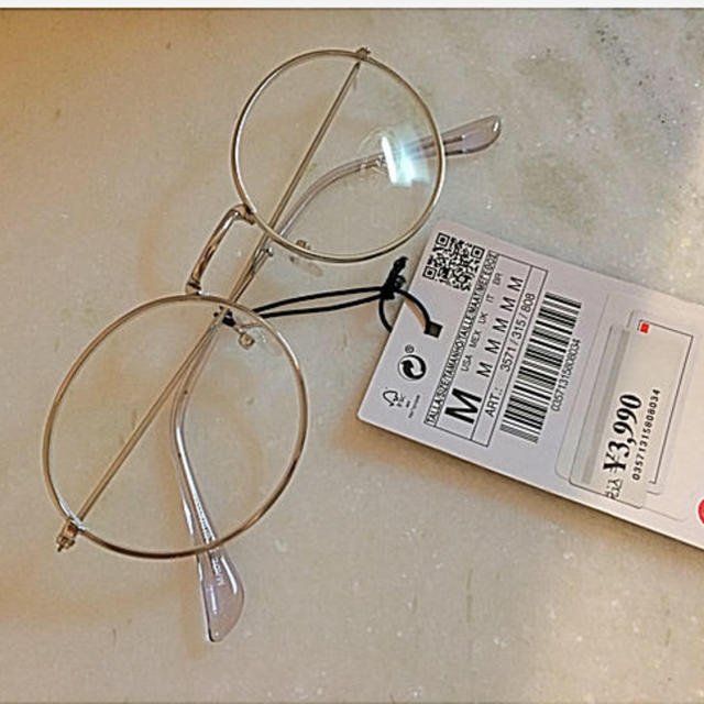 ZARA(ザラ)の【新品】ZARA 最新作  ラウンド型フレーム眼鏡  メタルフレーム レディースのファッション小物(サングラス/メガネ)の商品写真